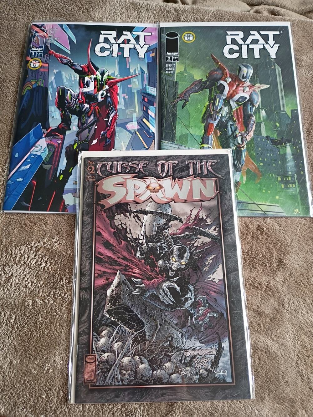 Spawn Lot Of 3 - Curse of the Spawn #2, Rat City #1-2 Image Comics VF To NM